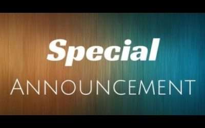 SPECIAL (…and slightly fun) ANNOUNCEMENT!