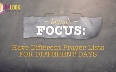 Focus: Use Different Prayer Lists